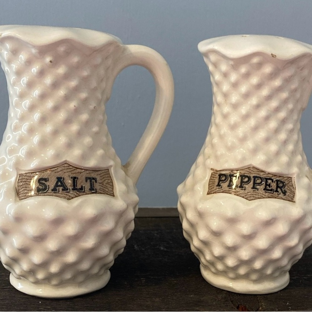 Vintage White Salt and Pepper Shakers